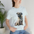 Loving Pug in Watercolor - Short Sleeve Tee
